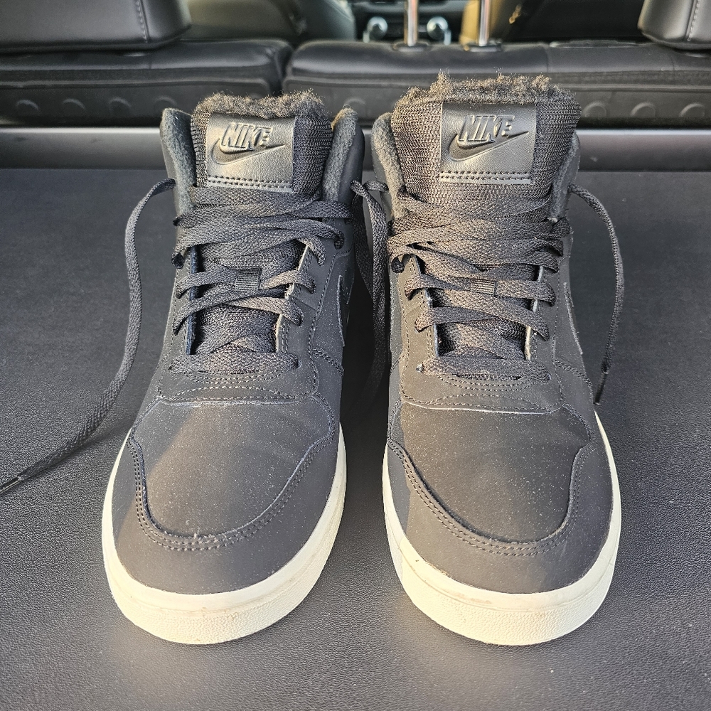 Nike Ebernon Mid Black Air Force Fleece